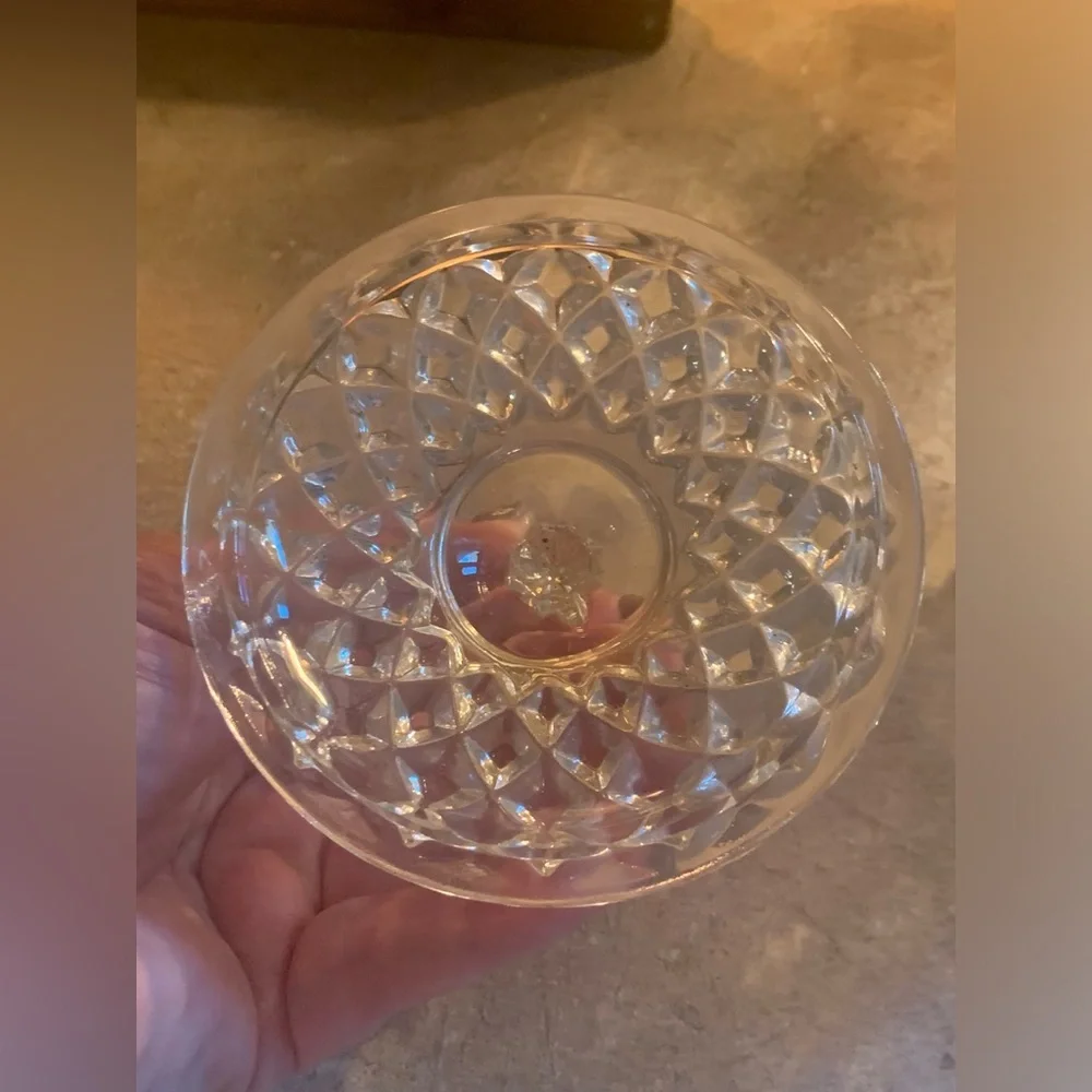 Vintage Clear Glass Candy Jar with Lid 6” x 3.75